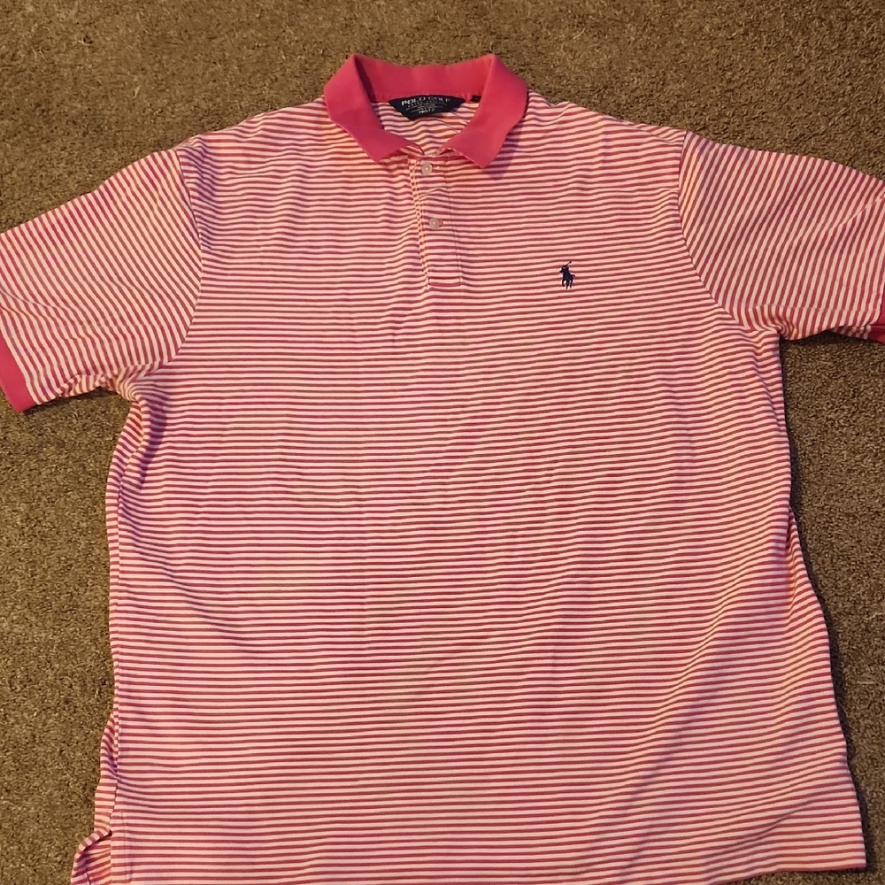 Ralph Lauren Pink Striped Polo Shirt